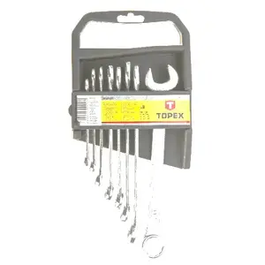 Wrench set Topex 35D374 flat-ring 8 pcs 6–19 mm