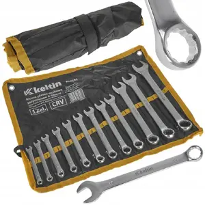 Combination wrenches set Keltin 12 pcs CR-V satin finish sizes 6–22 mm