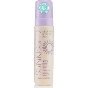 Self-Tan Mousse Sunkissed 200 ml — Dark shade, quick-drying self-tanning mousse