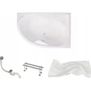 Asymmetric bathtub Polimat DORA 170x110 cm right-handed, acrylic