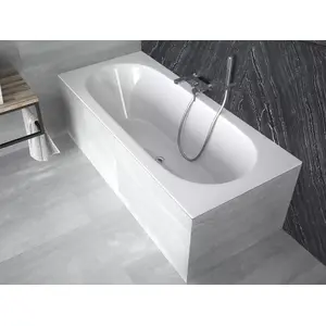 Bathtub BESCO VITAE SLIM 180x80 cm, acrylic, left/right drain options