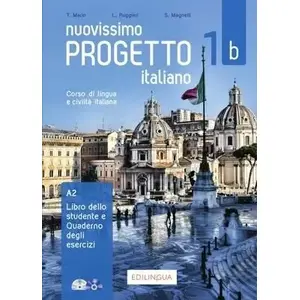 Mācību grāmata EDILINGUA Progetto italiano Nuovissimo 1B ar darba burtnīcu un audio CD