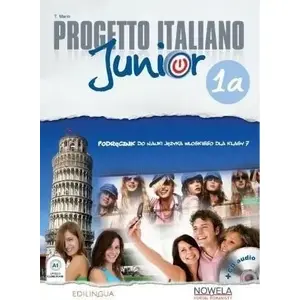 Mācību grāmata EDILINGUA Progetto Italiano Junior 1a ar CD — itāļu valodas mācību līdzeklis