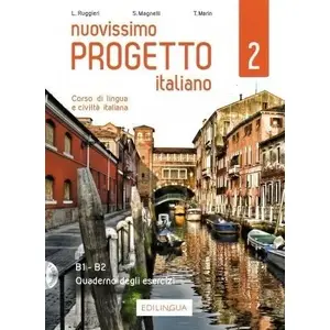 Mācību komplekts EDILINGUA Progetto italiano Nuovissimo 2 (B1–B2) — 2 nedēļu nodaļa + 2 CD