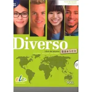 Mācību grāmata SGEL - Educacion Diverso basico A1+ A2 ar CD — spāņu valodas kurss