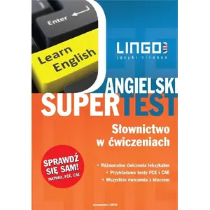 Mācību burtnīca Lingo Angielski Supertest. Słownictwo w ćwiczeniach — angļu valodas vārdu krājums vingrinājumos, poļu izdevums