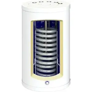 Karstā ūdens uzglabāšanas tvertne KOSPEL SWK-140.A.TERMO-TOP.WHITE ar spirālveida siltuma apmaiņotāju, balta
