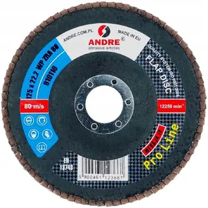 Lapveida slīpēšanas disks Andre 125 mm P80 cirkonija Pro Line versija IV