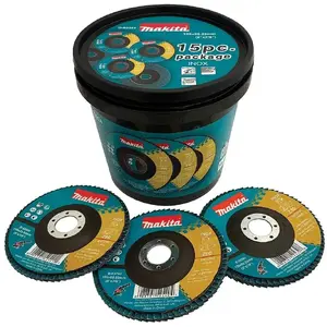 Flap Sanding Disc Set Glob D-82024 — 15 pcs P40/P60/P80 for Angle Grinder