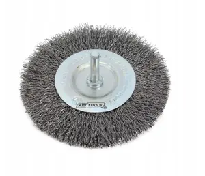 Disc Brush with Shank AWTools 115 mm — AWTools AW55176, wire brush for rotary tools