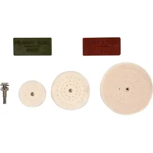 Angle grinder accessory TOYA VOREL 25420 — cotton fabric polishing pads, pack of 6