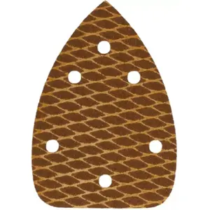 Sandpaper delta pad Dedra Anti-clogg 100 grit 140x140x80mm with hook-and-loop, 5 pieces