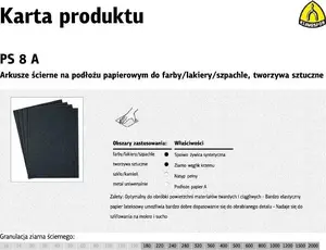 Abrasive Sanding Paper Sheets KLINGSPOR PS8A 230×280 mm P500, pack of 50