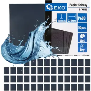 Sandpaper sheet GEKO G78490 230x280 mm P600 water-resistant abrasive (pack 50/1000)