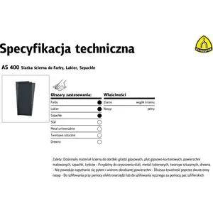 Шлифовальная сетка KLINGSPOR K.SIATKA AS400 зерно 150, 50 шт (MPN 325986)
