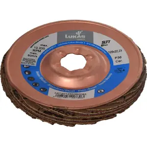 Lukas Erzett flap disc 125 mm P36 ceramic for angle grinder, A67201250360085
