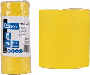 Наждачная бумага в рулоне GEKO G78442 — 115 мм x 3 м, зернистость P60, 100 шт.