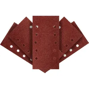 Шлифовальный лист на липучке GRAPHITE 115 x 230 мм K40, 5 шт., с отверстиями