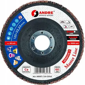 Flap Disc Andre 125 mm P60 Ceramic, Master Line Version III