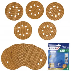 Sanding discs Dedra Anti-clog 125 mm #220 hook-and-loop, set of 5