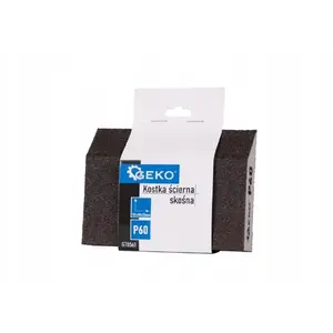 Abrasive sanding block GEKO 125x90x25 mm P60, angled