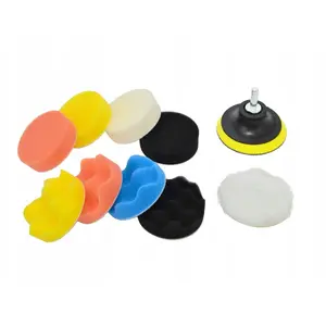 Polishing Foam Pads Set for Drill AWTools 80 mm — 11 pieces