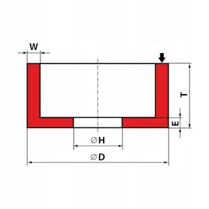 Шлифовальный круг Andre 150 мм × 80 мм × 32 мм 99A46K7VE01-35 белый (Тип 6)