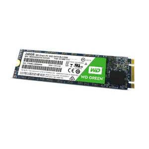 M.2 SATA SSD 240 GB Western Digital Green — lasīšana 540 MB/s, rakstīšana 465 MB/s, 6 Gbit/s