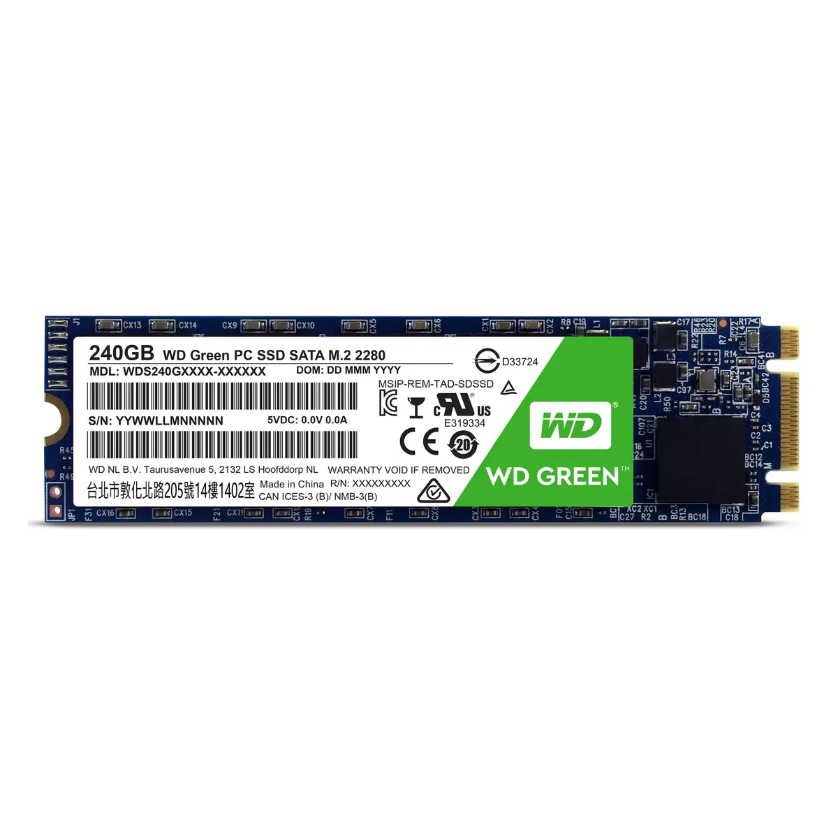 M.2 SATA SSD 240 ГБ Western Digital Green Photo 2