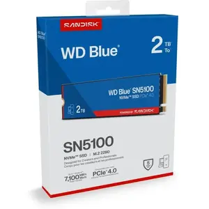 SSD SANDISK WD Blue SN5100 NVMe 2TB — internal PCIe NVMe solid-state drive, 2 TB capacity