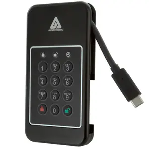 Внешний SSD Apricorn Aegis NVX 2 ТБ USB Type-C 3.2 Gen 1 Скорость чтения/записи 1000 МБ/с Чёрный