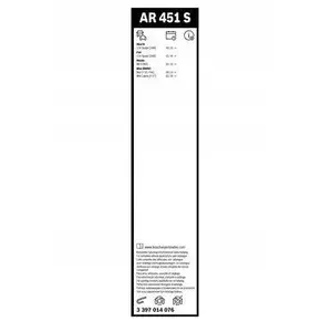 Windshield Wiper Blade Set Bosch AeroTwin Retro fit AR451S, pair
