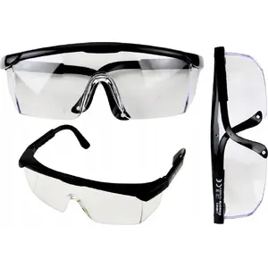 Safety Glasses LEANToys 20040 — Black, Adjustable Temple Arms