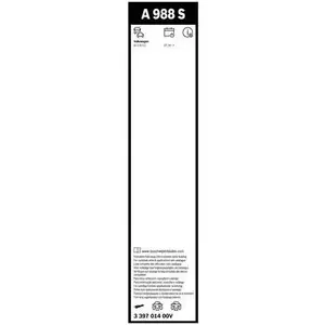 Комплект щёток стеклоочистителя Bosch Aerotwin Flatblade A988S, 2 шт.