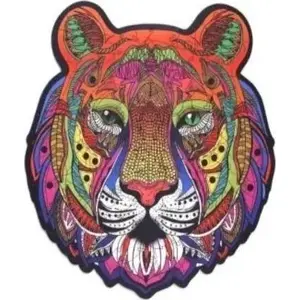 Wooden Puzzle PuzzleOK 66 pieces 'Majestic Tiger' A4 – educational jigsaw for children and adults