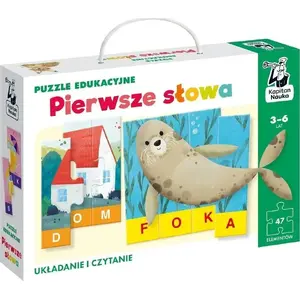 Educational puzzle set Edgard Kapitan Nauka — 'Pierwsze słowa' children's word-building puzzle