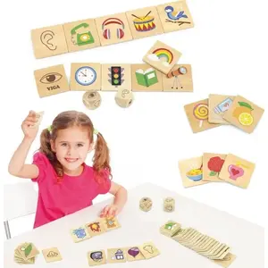 Educational wooden sorting puzzle Viga Toys 37 pieces sensory learning set