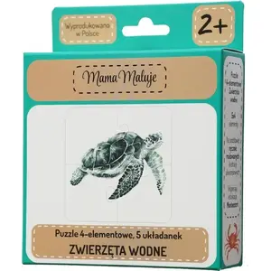 Puzzle 4-piece set Mama Maluje — Water Animals educational jigsaw, MPN 5904673762461