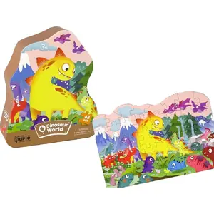 LEANToys Puzzle Dinozaur Wulkan 48 detaļas – bērnu izglītojošs puzls