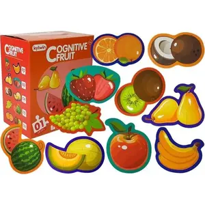 Educational Puzzle Set LEAN Sport Baby Fruits — 5 Puzzle Types, 40 Pieces, Infant Learning Toy