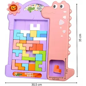 HABA koka puzle Układanka Tetris różowa – bērnu formu kārtošanas puzle, modelis BY896224R