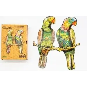 Koka puzle PuzzleOK 120 gab. A3 — Papagaiļi (eko)