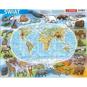 Puzzle frame set Demart — 'Świat fizyczna' educational jigsaw puzzle, publisher Demart, MPN 329557