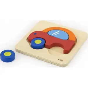Puzzle set Viga 50172 — wooden first puzzles for toddlers, model 1804, vehicle theme