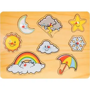 Wooden Weather Puzzle Daffi — educational wooden puzzle for learning weather and seasons