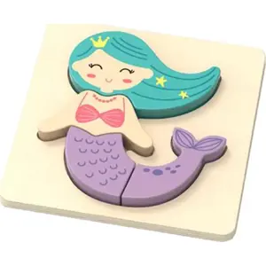 Magni Havfrue puzzle — Magni educational wooden mermaid jigsaw puzzle, 24 pieces
