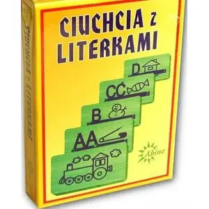 Educational toy Abino Ciuchcia z literkami – wooden pull-along alphabet train