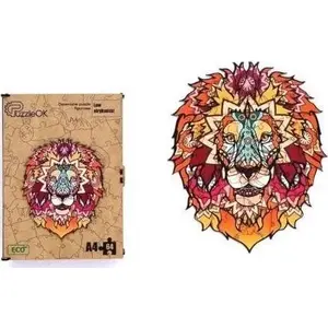 Wooden jigsaw puzzle PuzzleOK 133 pieces African Lion A3 size