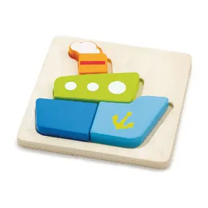 Puzzle Viga New Classic Toys 50171 — contour puzzle, 4 pieces, ships theme, age from 1.75 years