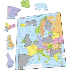 Puzzle Larsen map of Europe political Maxi — educational jigsaw puzzle, large format